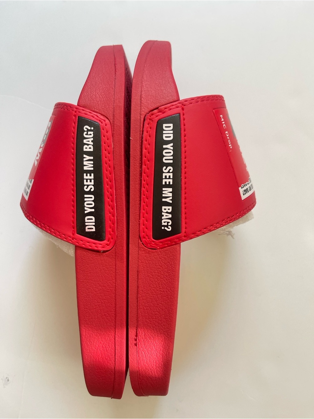 BTS Red Slide Sandals - Picture 4 of 7